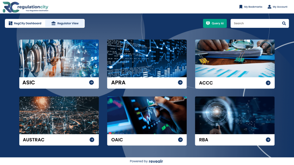 RegulationCity Dashboard